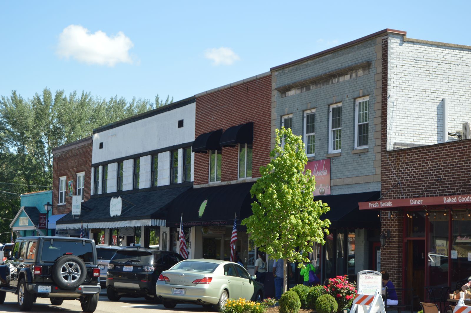 Downtown West Jefferson, NC, the closest town to Oak Hill Academy